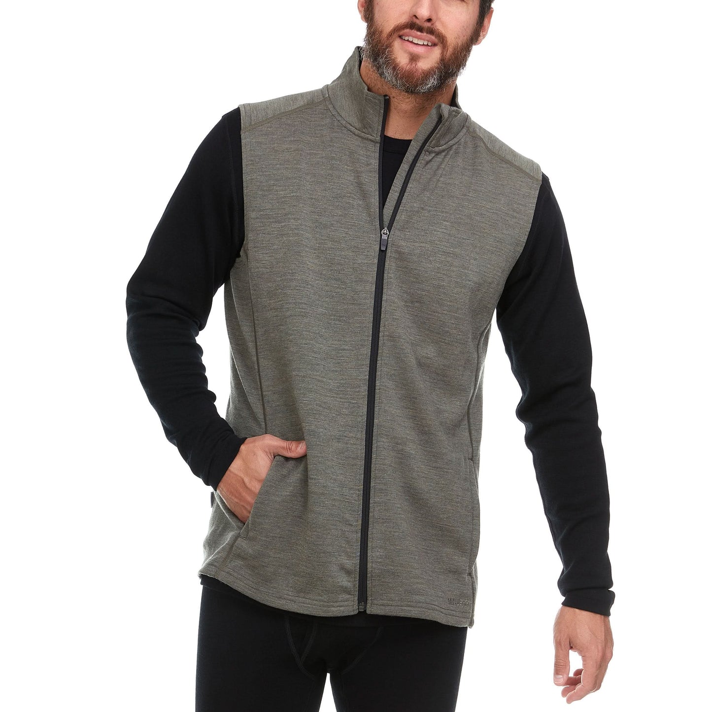 Chaleco de lana de hombre de alto gramaje - 100% lana merino