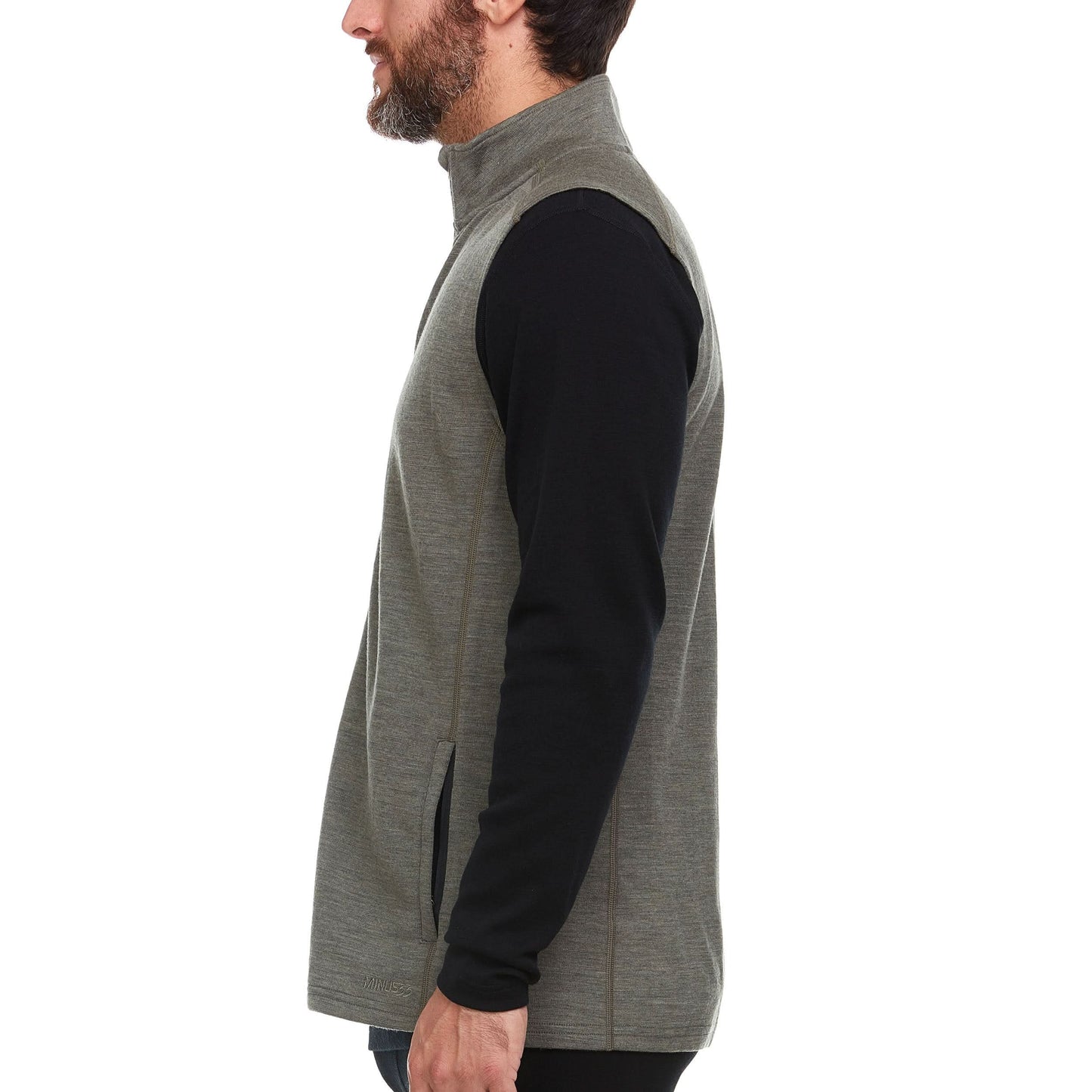Chaleco de lana de hombre de alto gramaje - 100% lana merino