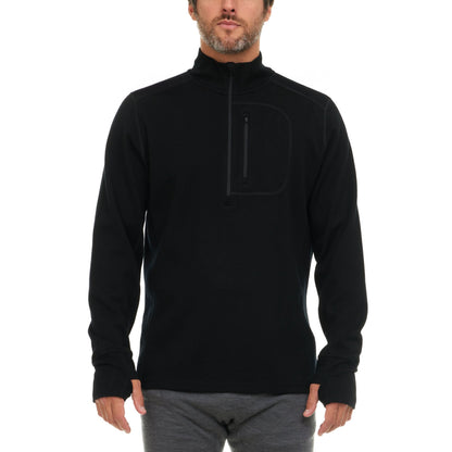 Sudadera de lana merino para hombre con cremallera de 1/4 - 100% Lana Merino