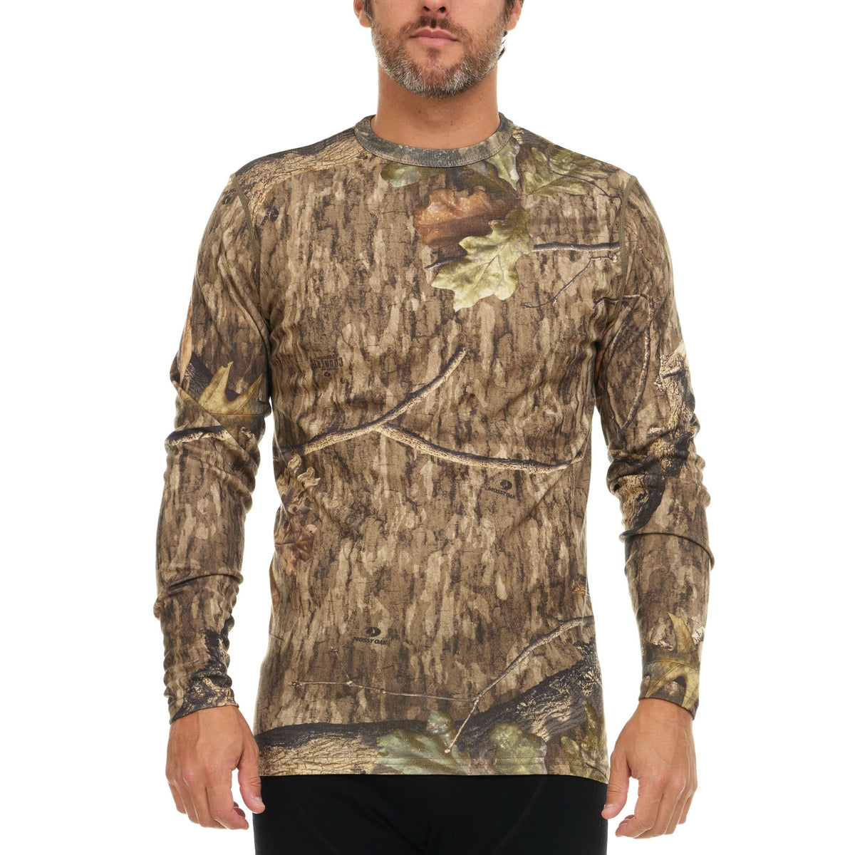 Camiseta térmica de lana para hombre, capa base de peso medio - 100% lana merino
