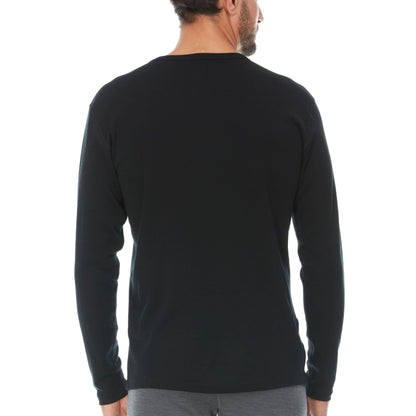 Camiseta térmica de lana para hombre, capa base de peso medio - 100% lana merino