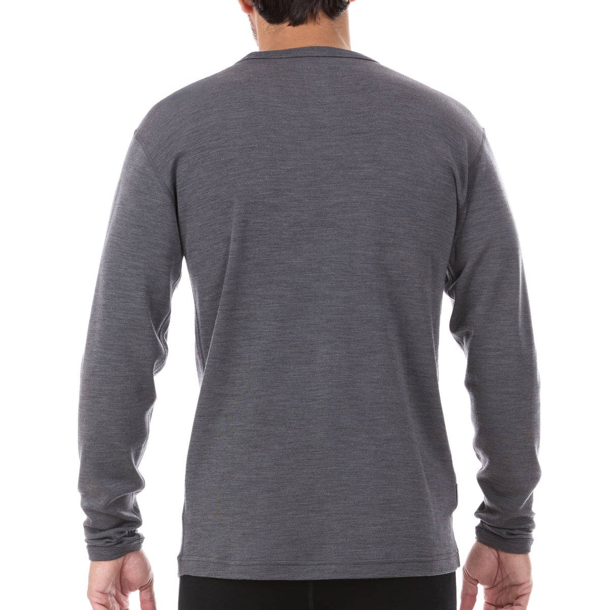 Camiseta térmica de lana para hombre, capa base de peso medio - 100% lana merino