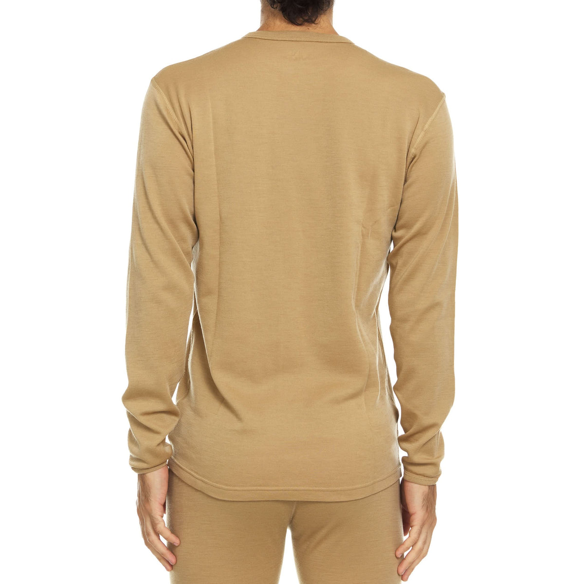 Camiseta térmica de lana para hombre, capa base de peso medio - 100% lana merino