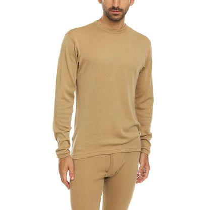 Camiseta térmica de lana para hombre, capa base de peso medio - 100% lana merino