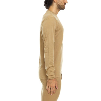 Camiseta térmica de lana para hombre, capa base de peso medio - 100% lana merino