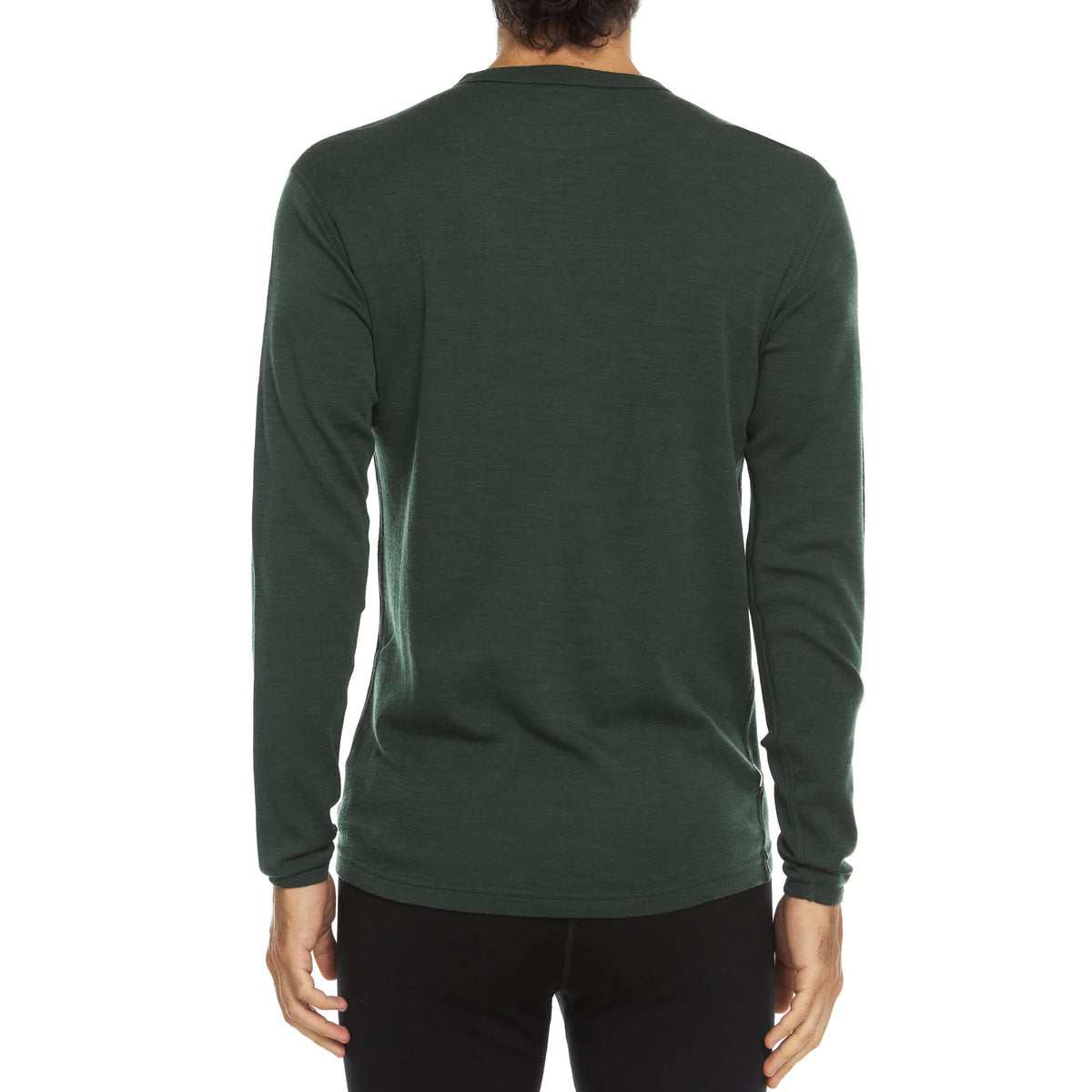 Camiseta térmica de lana para hombre, capa base de peso medio - 100% lana merino