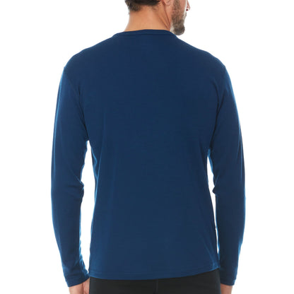 Camiseta térmica de lana para hombre, capa base de peso medio - 100% lana merino
