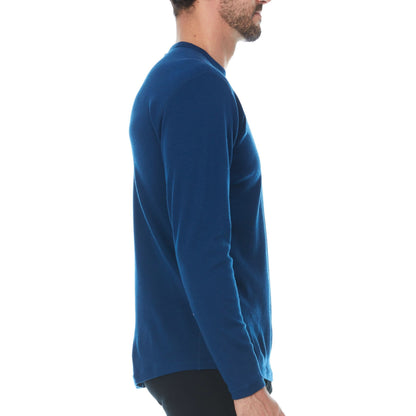 Camiseta térmica de lana para hombre, capa base de peso medio - 100% lana merino