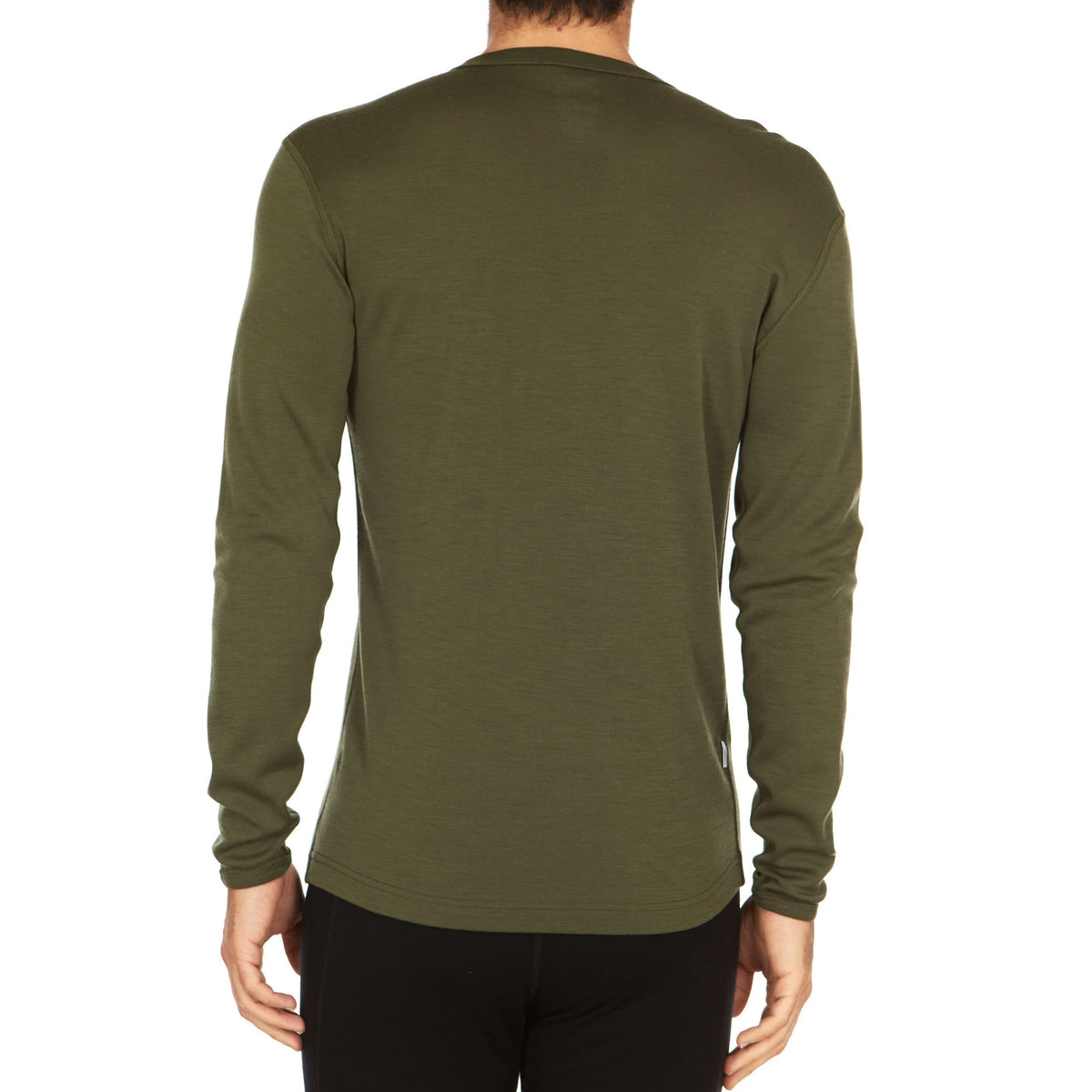 Camiseta térmica de lana para hombre, capa base de peso medio - 100% lana merino