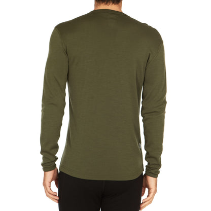 Camiseta térmica de lana para hombre, capa base de peso medio - 100% lana merino
