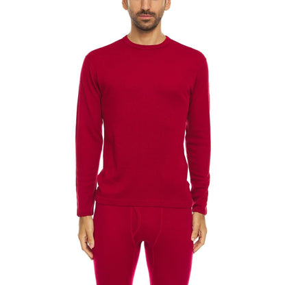 Camiseta térmica de lana para hombre, capa base de peso medio - 100% lana merino