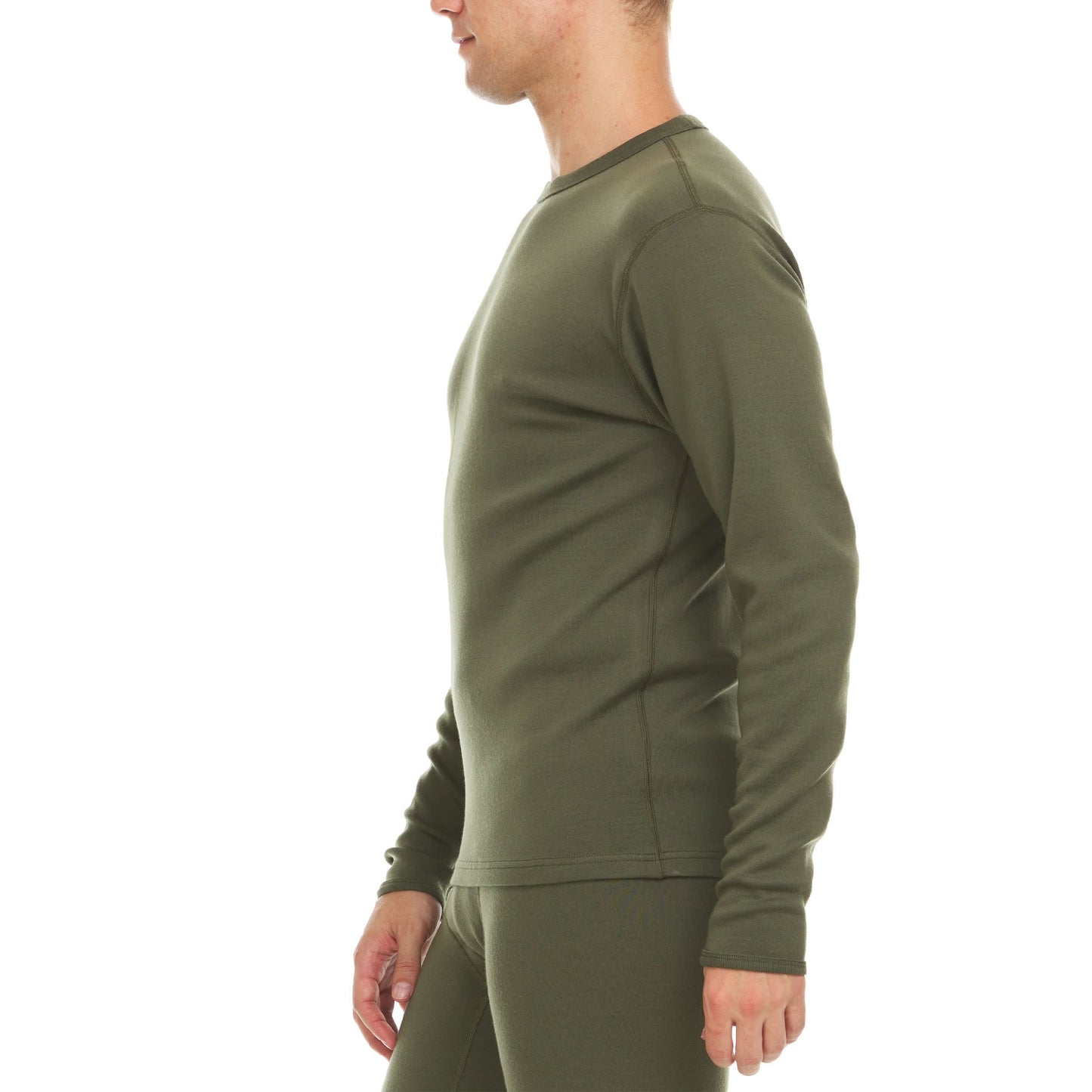 Heavyweight Men's Wool Crew Top - 100% Merino Wool