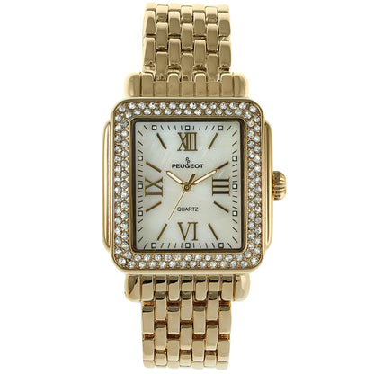 Women's 38X30mm Gold Tank Bracelet Watch Panther Link Bracelet