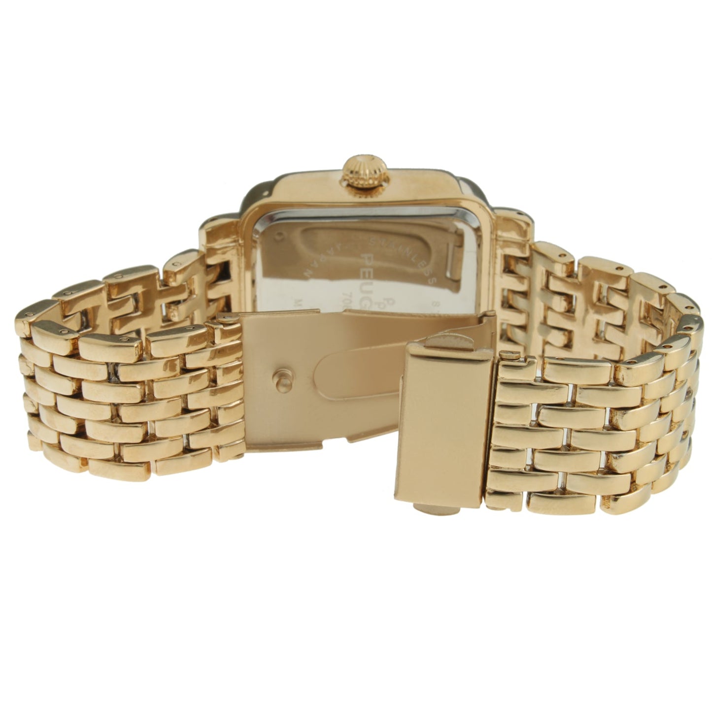 Women's 38X30mm Gold Tank Bracelet Watch Panther Link Bracelet