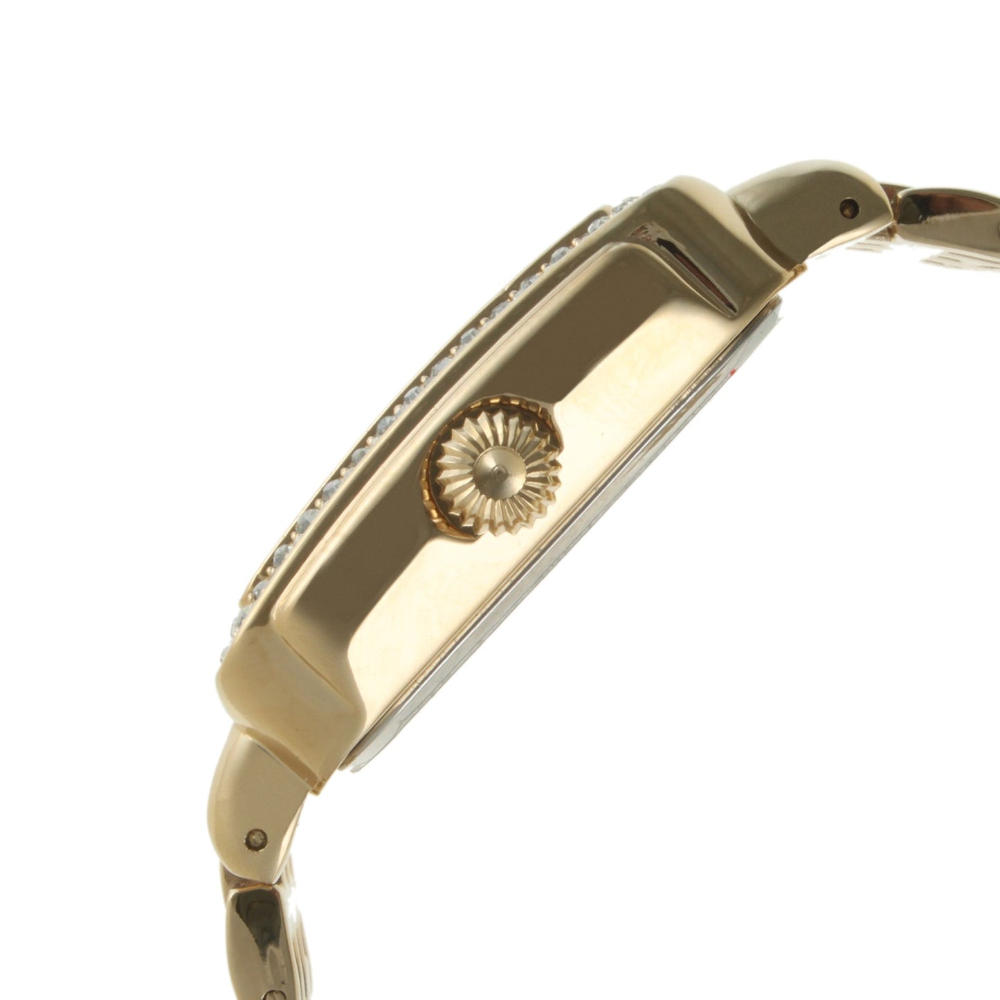 Women's 38X30mm Gold Tank Bracelet Watch Panther Link Bracelet