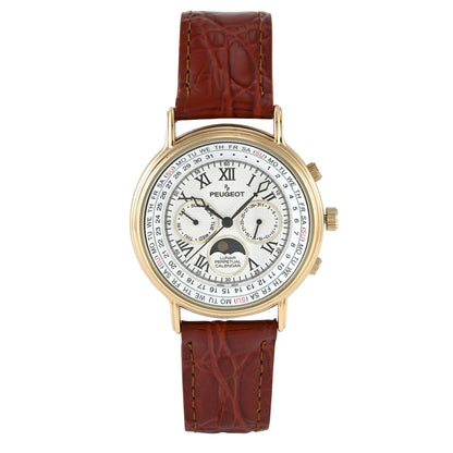 Men's Vintage Multi-Function Moon Phase Watch with Perpetual Calendar