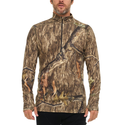 Cremallera de 1/4 de lana de peso medio para hombre - 100% lana merino