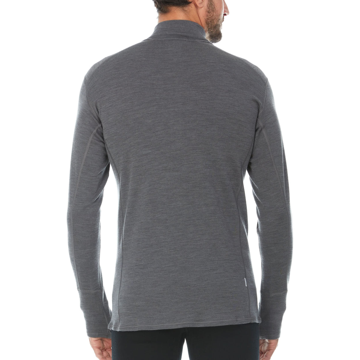 Cremallera de 1/4 de lana de peso medio para hombre - 100% lana merino