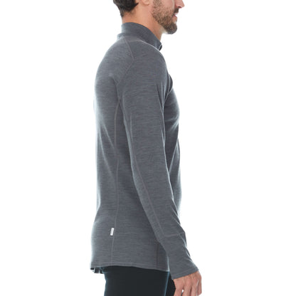Cremallera de 1/4 de lana de peso medio para hombre - 100% lana merino
