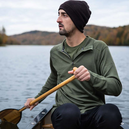 Midweight Men's Wool 1/4 Zip -  100% Merino Wool