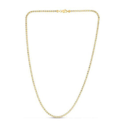 Cadena tipo "Ice Barrel" en oro amarillo de 14k (2.70 mm)