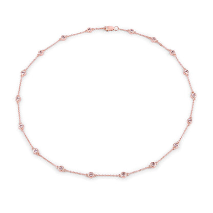 Collar de plata de ley .925 con morganita genuina de 1,62 quilates