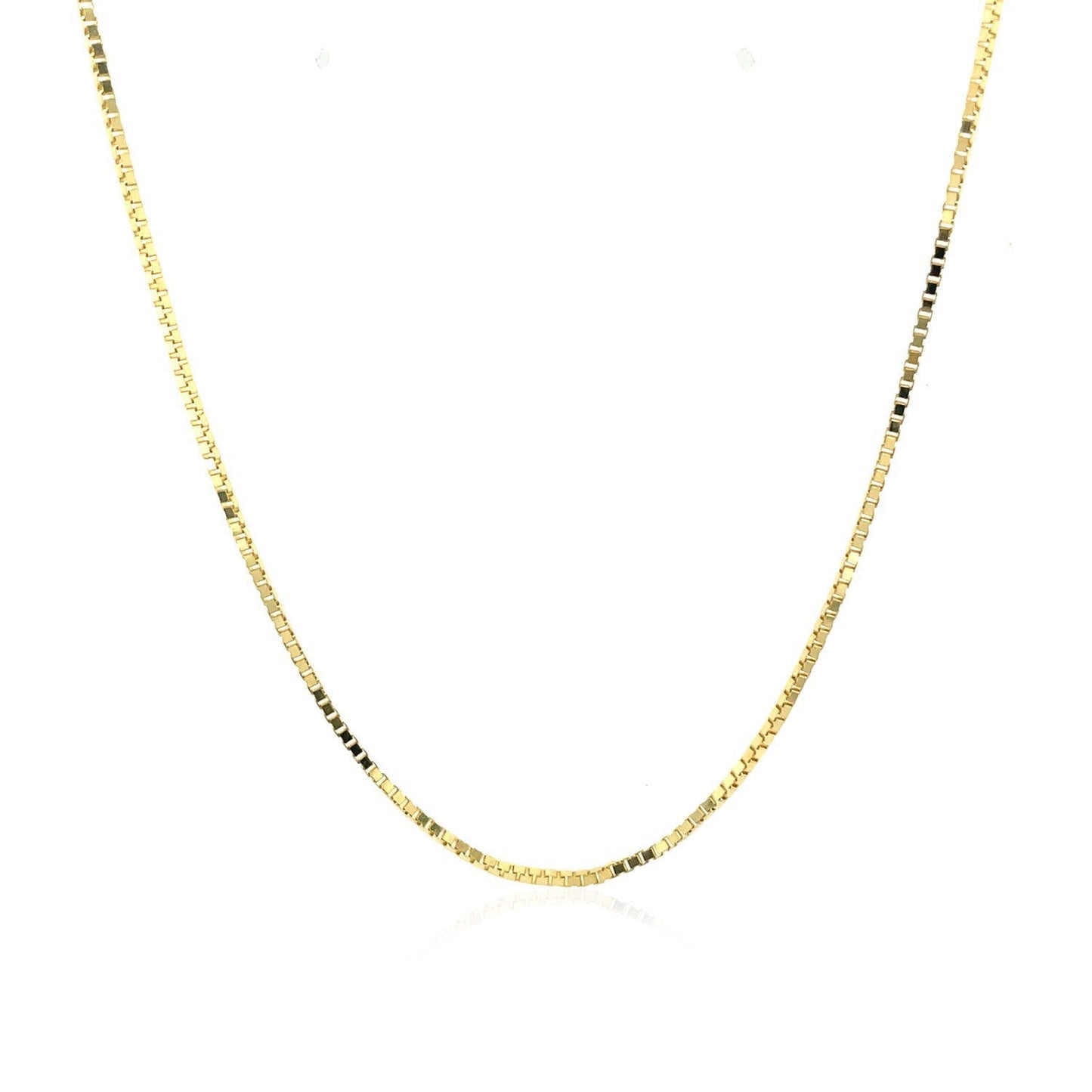 Cadena clásica de oro amarillo de 14k de 1.0mm