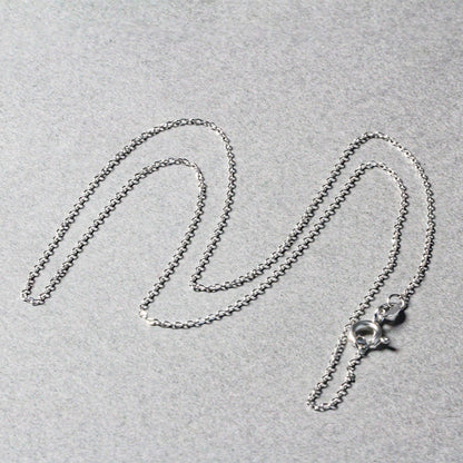 Cadena de Eslabones de Cable con Corte de Diamante de Oro Blanco de 14k 0.8mm