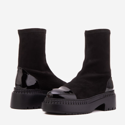 The Sorella Black Tip Suede Leather Women’s Boot