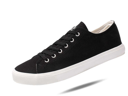 Retro Black/White Canvas Sneakers Unisex Size - Cushioned Insole - My Men's Shop