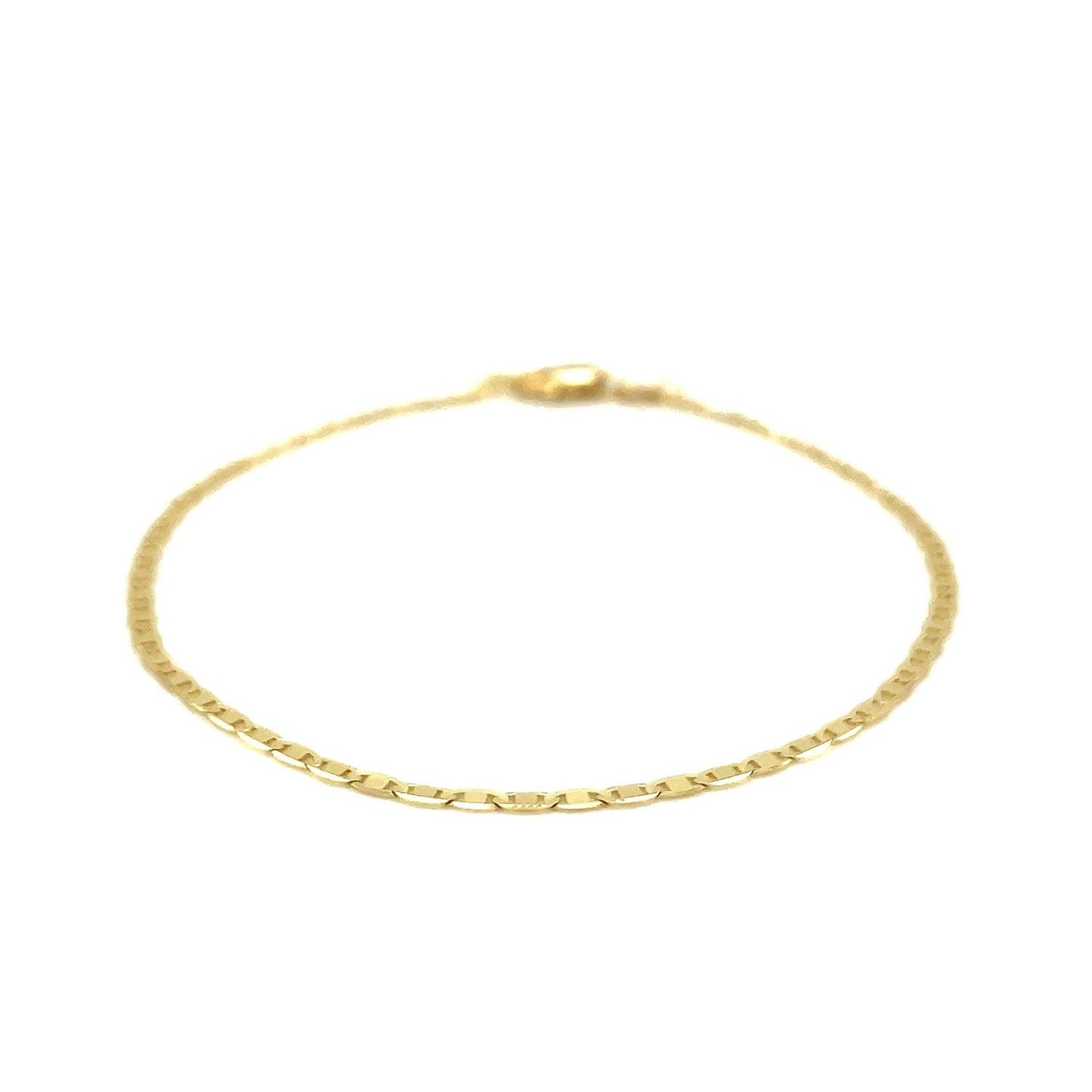 Tobillera de Eslabones Marineros de Oro Amarillo de 10k 1.7mm