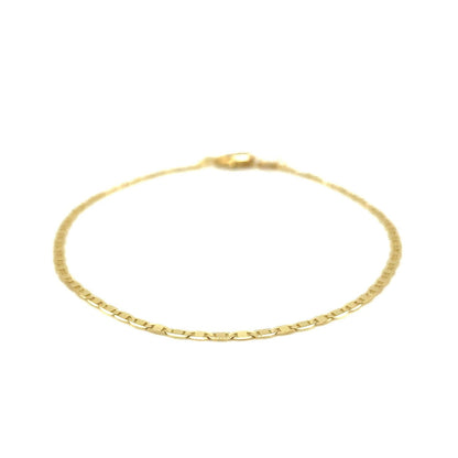 Tobillera de Eslabones Marineros de Oro Amarillo de 10k 1.7mm