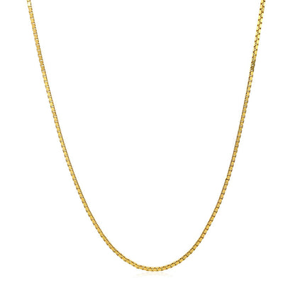 Cadena ajustable de oro amarillo de 14k (1.10 mm)