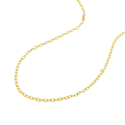 Cadena de oro amarillo de 14k de 2.5 mm con eslabones texturizados