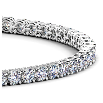 Pulsera de tenis de diamantes redondos cultivados en laboratorio en oro blanco de 14k (6 cctw F/G VS2/SI1)