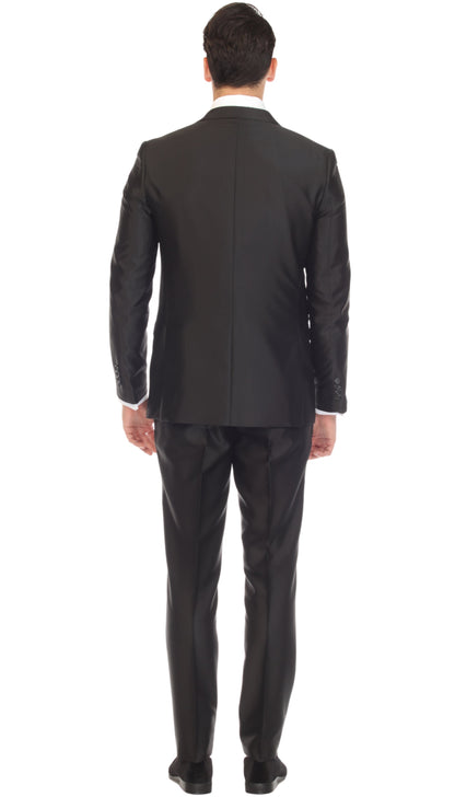Oxford Black Sharkskin Slim Fit 2 Piece Suit