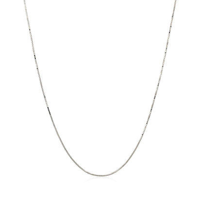 Cadena clásica de oro blanco de 14k de 0.45mm