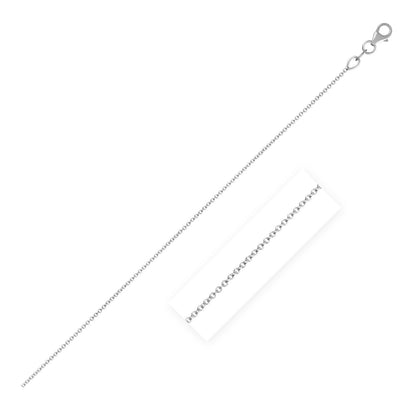 Doble Cadena Extensible de Oro Blanco de 14k (1.0mm)