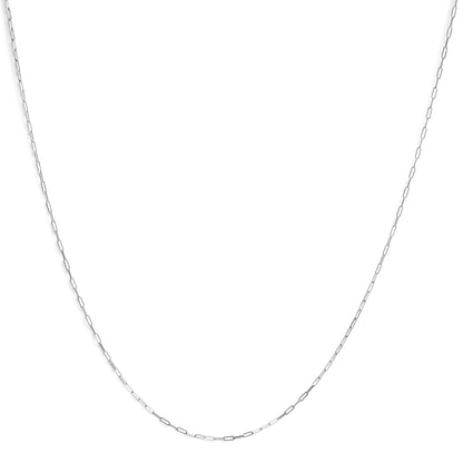 Gargantilla unisex de oro amarillo macizo de 14K, cadena de eslabones tipo clip de 1,5 mm - 18 pulgadas