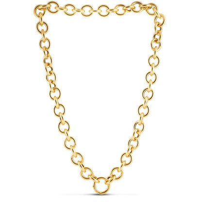 Cadena con eslabones redondos de oro amarillo de 14k