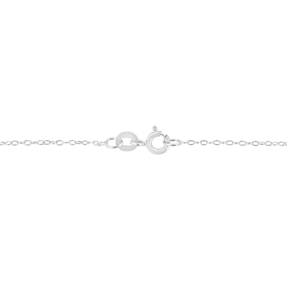 Collar con dije de plata esterlina .925 con diseño de corazón abierto tipo halo de 1,0 quilates de peso total, diamantes (color I-J, claridad I1-I2), 45,7 cm