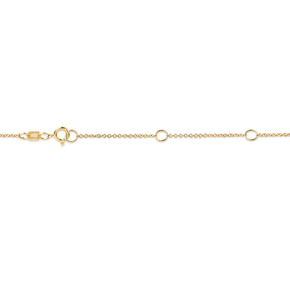 Collar con colgante solitario moderno de bisel engastado de diamante redondo brillante de 1/3 quilates en oro amarillo de 10K, 16"-18" (color H-I, claridad SI2-I1)