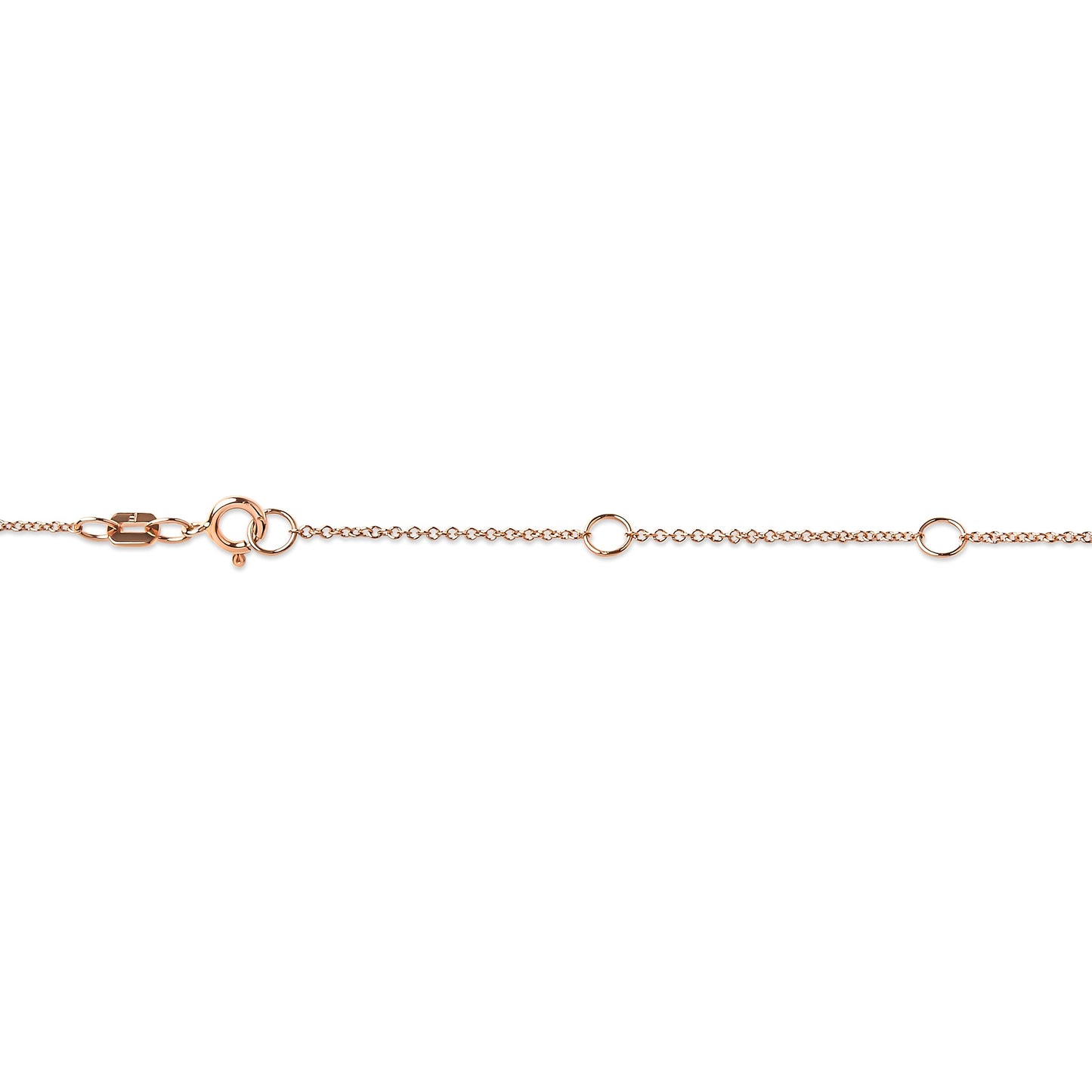 Collar con colgante solitario de oro rosa de 10K, 1/2 quilate, diamante de talla brillante redonda moderna engastado en bisel, 16"-18" (Color H-I, Claridad SI2-I1)