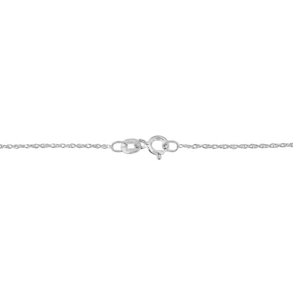 Collar con colgante de cruz abierta enmarcada con diamantes de 1/3 Cttw de plata de ley .925 de 18" (color J-K, claridad I2-I3)