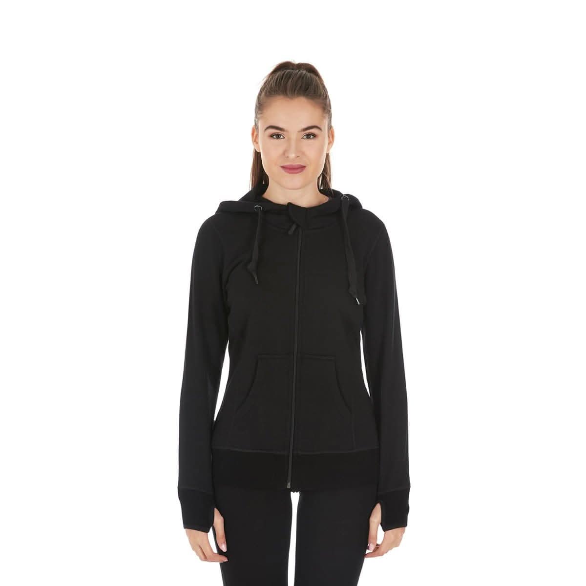 Women's Brushed Merino Wool Full-Zip Hoodie - Heavyweight