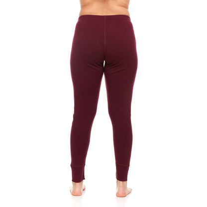 Pantalones térmicos de lana de merino de gran gramaje para mujer - 100% lana merino