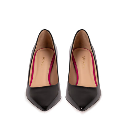 The Brunello Black Patent Leather Pump Women Shoe