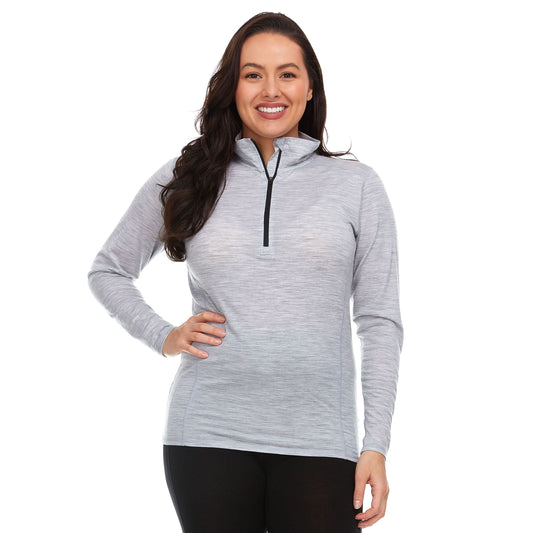 Microweight - Women's Wool 1/4 Zip Woolverino - My Men's Shop