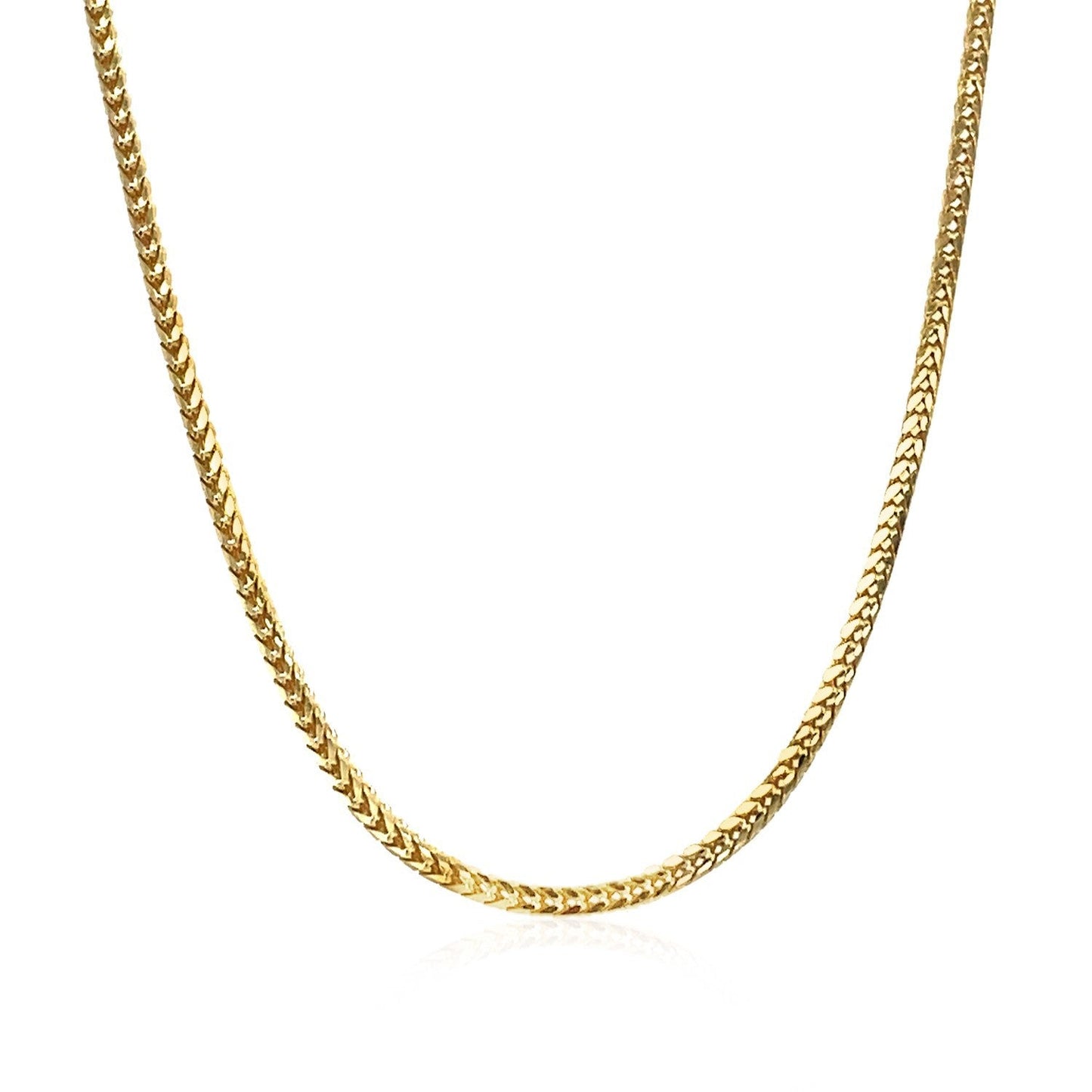 Cadena Franco de Oro Amarillo de 14k y 1.8mm