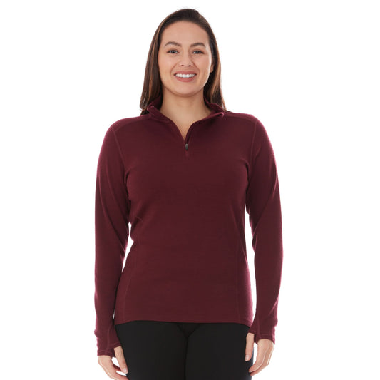 Midweight - Sequoia Women's 1/4 Zip 100% Merino Wool - My Men's Shop